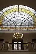 Colored glass ceiling, Hohenstaufengasse head office