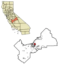 Location of Clovis in Fresno County, California