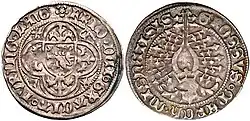 Margrave Frederick the Quarrelsome, Freiberg Helmgroschen, 1405–1411