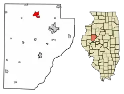 Location of Fairview in Fulton County, Illinois.