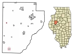 Location of Marietta in Fulton County, Illinois.