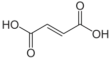Skeletal formula of fumaric acid