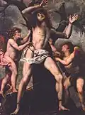 San Sebastiano cared for by angels, 1624, Santa Maria dell'Orto