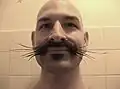 Gandhi Jones, 1st-place winner in the Freestyle Moustache category, in 2007, 2009 and 2011