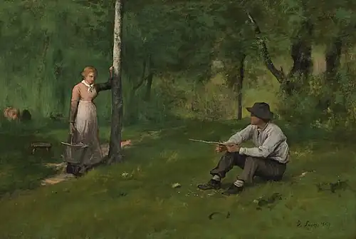 George Inness, Gossip, 1884
