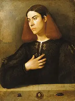 The Budapest Portrait of a Young Man, damaged