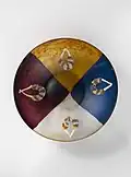 Four-colour Roman glass bowl, manufactured c. 1st century B.C.