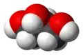 Space-filling model of glycerol