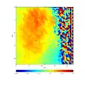 Map of X component of displacement vector