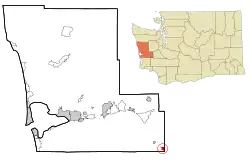 Location of Chehalis Village, Washington