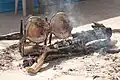 Carps grilled into masgouf