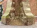 Brick buttress. (Northwest side)