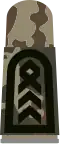black emblem on 3-colour-flecktarn – Heer (Oberstabsfeldwebel Army aviation corps)
