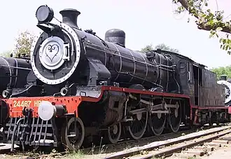 Steam engine at outdoor museum