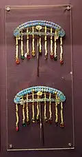 Kingfisher feather hairpin