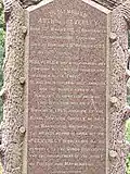 Headstone of Arthur Beverly located in North Cemetery, Dunedin, New Zealand