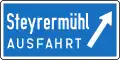 15b-a: Exit sign - Motorway or Motorroad