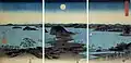 Moon above Kanazawa (Kanagawa Pref.)