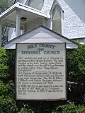 Sign in front of church