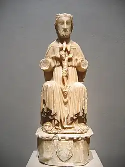 The Spanish were the other main medieval carvers of alabaster in medieval Europe. This Trinity is either English or Spanish.