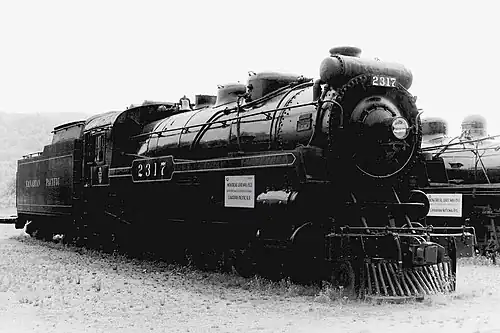No. 2317 on static display at Steamtown U.S.A. in Bellows Falls, Vermont, August 1970