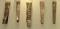 5 flattened bracelets from the Huxley Hoard