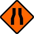 Road narrows