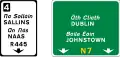Overhead Gantry Sign (national road, lane drop)