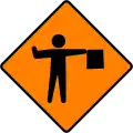 WK 061 Flagman Ahead
