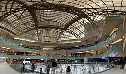 Ice rink inside large shopping mall