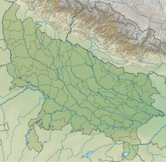 Map showing the location of Nawabganj Bird Sanctuary नवाबगंज बर्ड सैंक्चुरी
