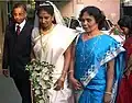 Indian Christian bride in white Sari