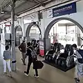 The atmosphere inside the station, with massage chair services, 2022