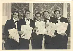 Greenfield, at far right, at the 1962 BMI Awards
