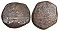 Copper paisa of 20.21 grams from Surat mint