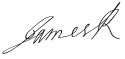 James II and VII's signature