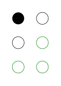 ⠁ (braille pattern dots-1)