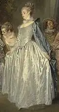 Watteau, detail of Fêtes Vénitiennes, c. 1718–1719, oil on canvas; National Galleries of Scotland, Edinburgh