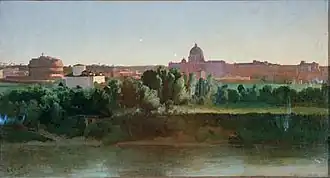 View of Castel Sant'Angelo, Jean Baptiste Camille Corot