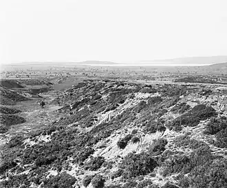 Hill 60 and the low ground in front of it, as taken after the war