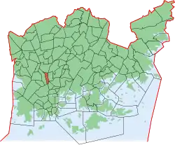 Position of Keski-Pasila within Helsinki