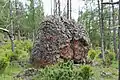 Volcanic rock from the volcano