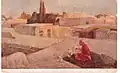 On the roofs of Samarkand (На крышах Самарканд), 1914, oil, reproduced in postcards in 1916