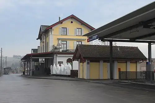 Three-story building