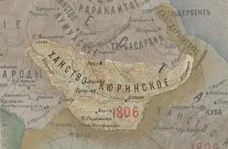 Location of Kura Khanate
