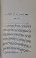 First page of "Aether and Matter"