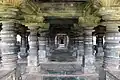 Outer mantapa (hall) at Veera Narayana temple in Belavadi