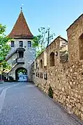 Wall and gateway to Schloss Laufen, 2011