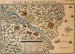 Map of human settlement on Rodrigues