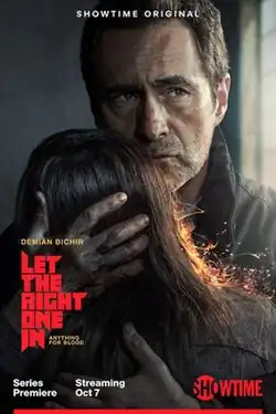 A father holds his young daughter who catches on fire with the sunlight.